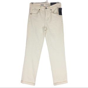 🌷 3/$30 Mossimo (Target) Cream High Rise Straight Leg Cropped Jean Size 00